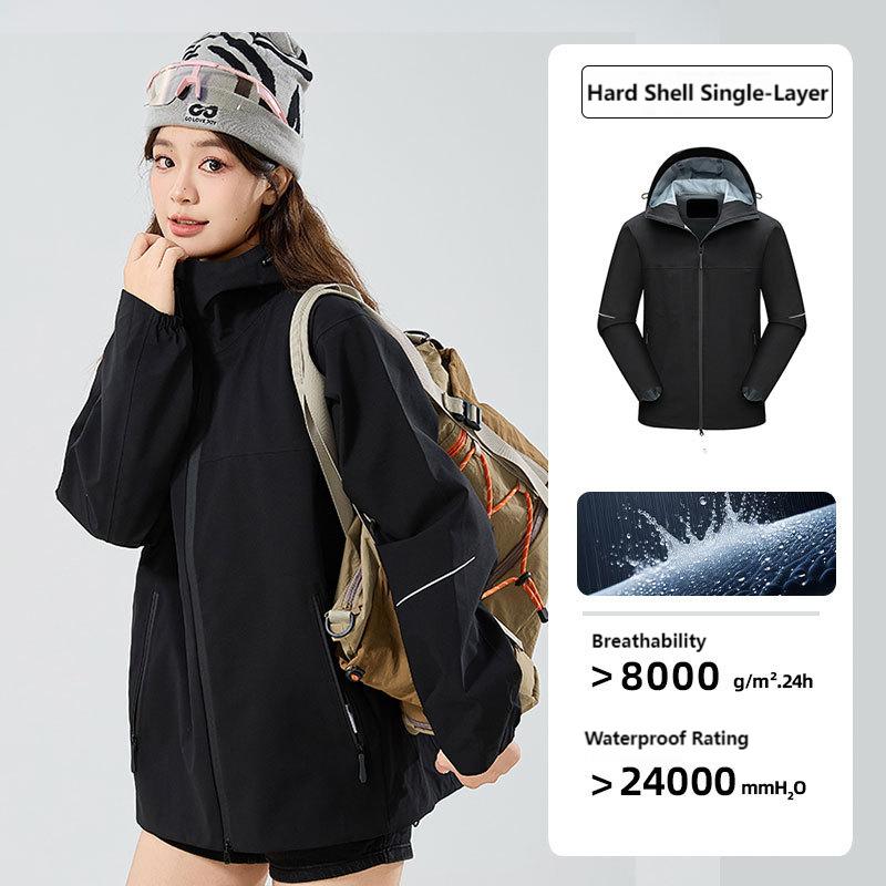 Unisex Lightweight Hard Shell Jacket – Windproof & Waterproof for Hiking, Trekking & Outdoor