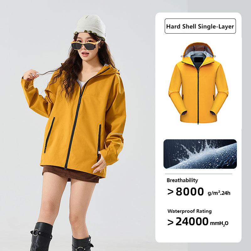 Unisex Lightweight Hard Shell Jacket – Windproof & Waterproof for Hiking, Trekking & Outdoor