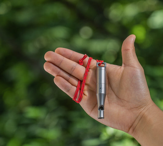 Boundless Voyage Titanium Emergency Whistle – Eco-Friendly TA1 Titanium Survival Safety Whistle with Lanyard | Loud, Lightweight & Durable for Camping, Hiking & Outdoor Sports
