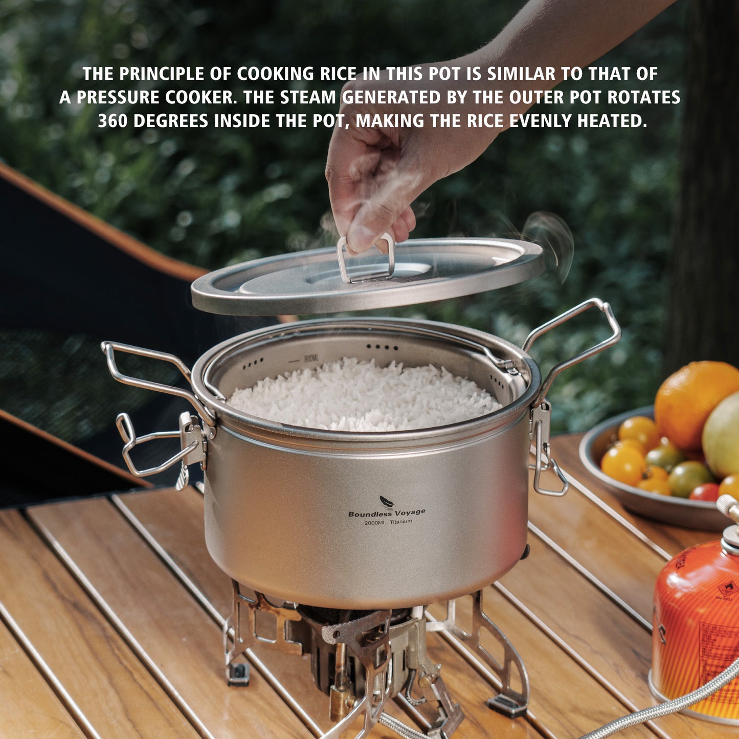 Boundless Voyage Titanium Outdoor Cooking Pot – Ultralight Multi-Purpose Camping Cookware