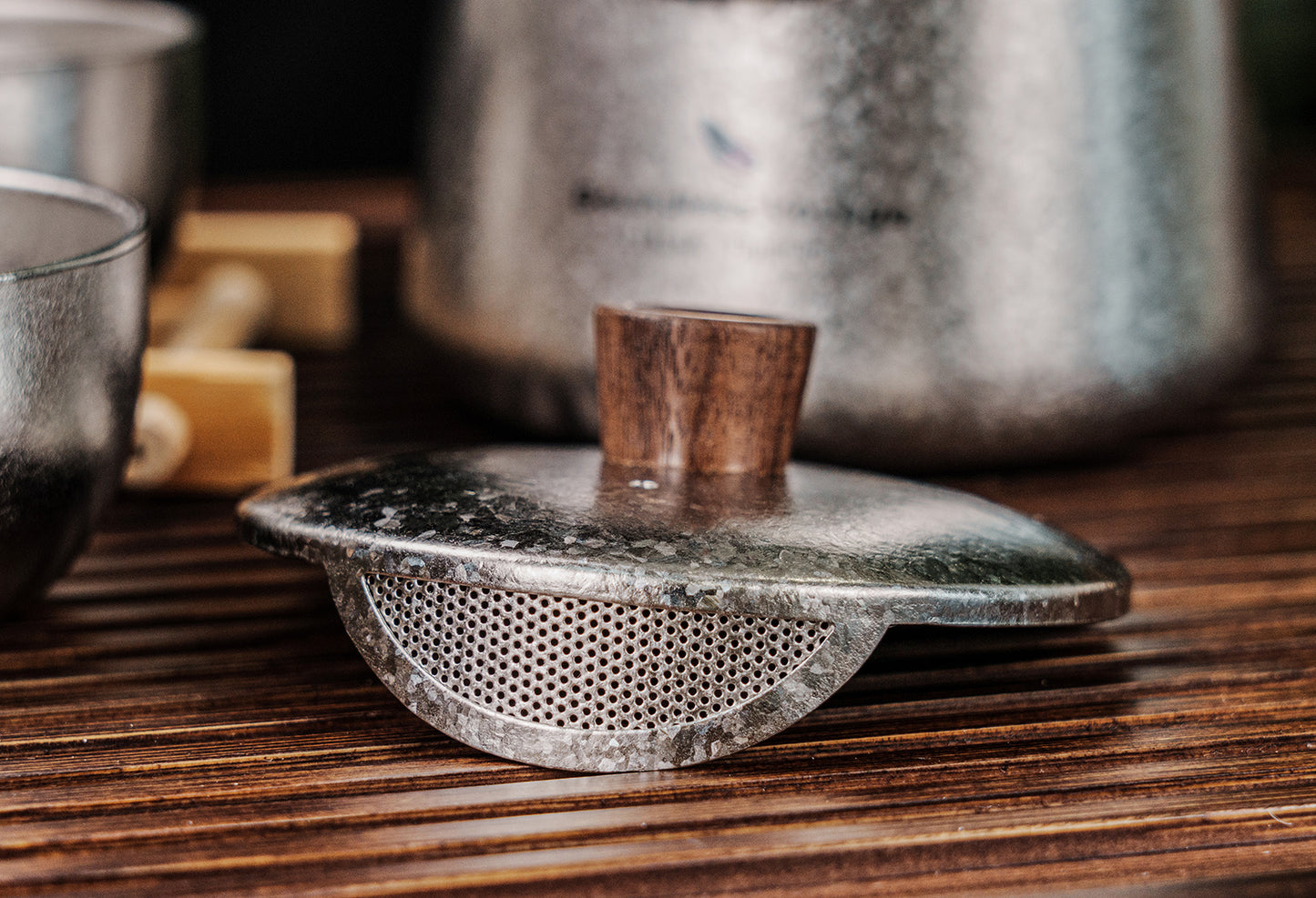 Boundless Voyage Titanium Double-Layer Tea Maker Cups Set Outdoor Camping Portable Tea Pot Tea Mug