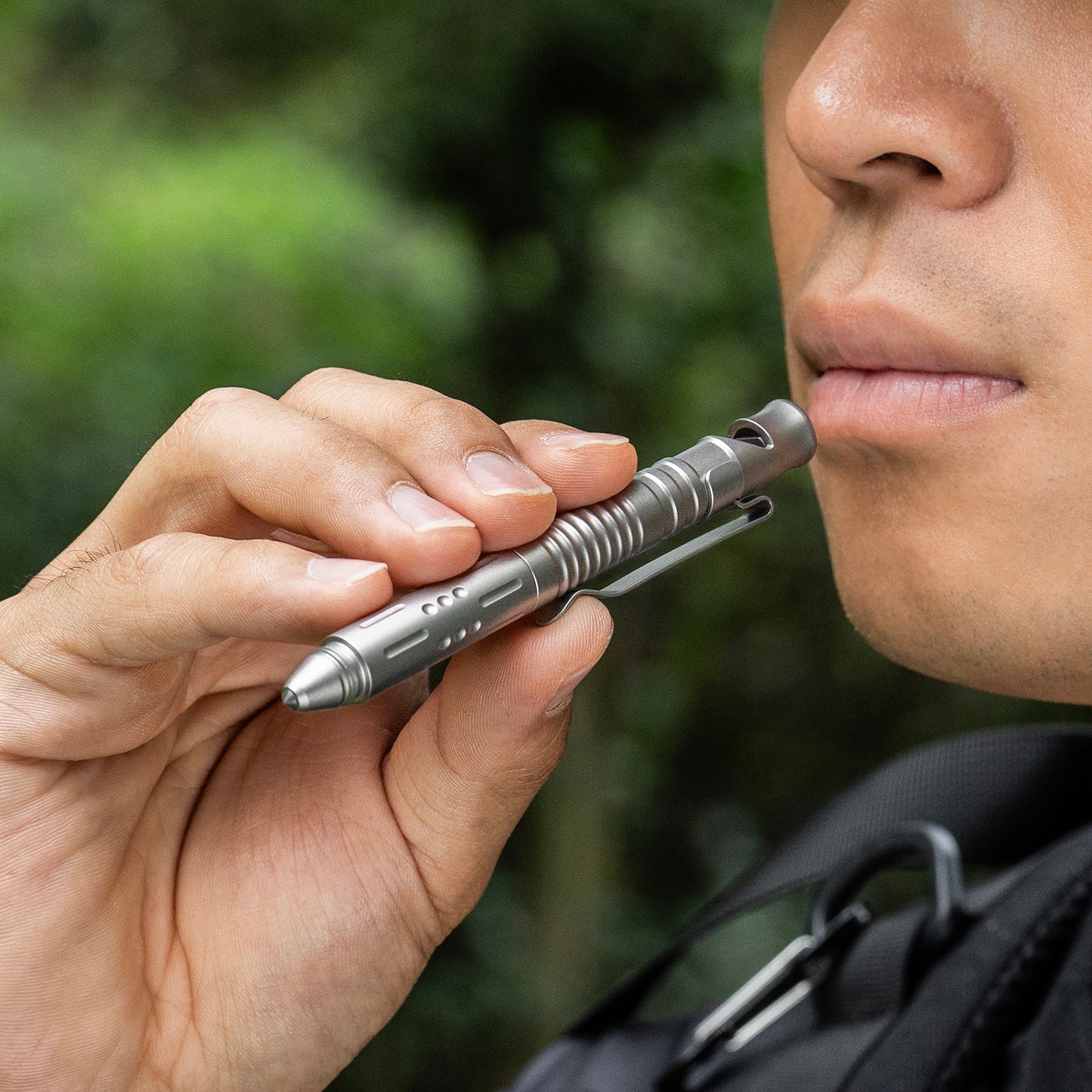 Boundless Voyage Titanium Multifunctional Pen 3-in-1 Outdoor Whistle + Car Window Breaker + Survival Self-Defense Tool