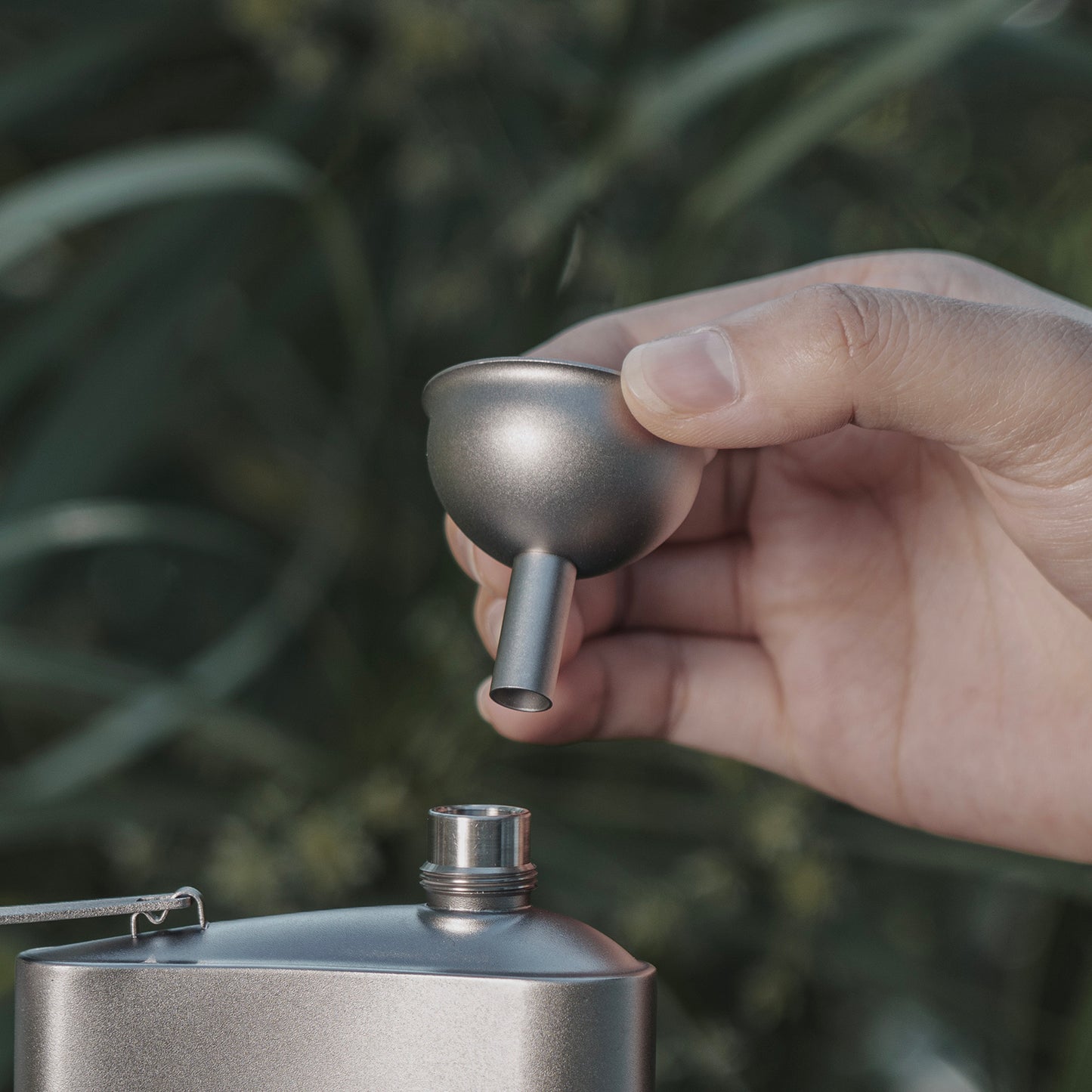 Boundless Voyage Titanium Funnel Flagon Accessories Multi-use Kitchen Funnel for Transferring Liquid, Fluid, Cooking Oils, Jam & Powder