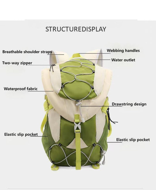 Lightweight Waterproof Outdoor Backpack – Foldable Daypack for Hiking, Cycling, Camping & Travel