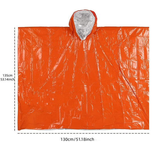 Multi-Purpose Emergency Raincoat – Lightweight Reflective Windproof Poncho for Outdoor Adventures