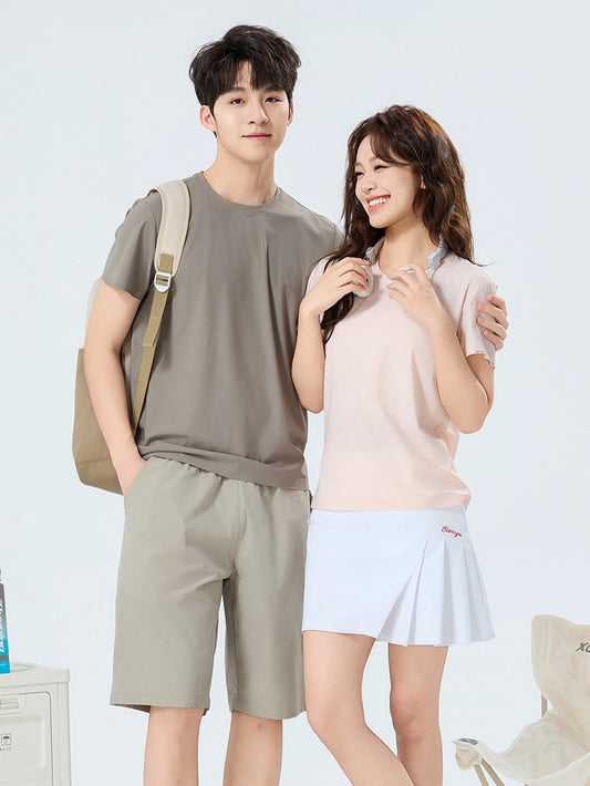 Summer Ice Silk Quick Dry T-Shirt Unisex Short Sleeve Lightweight Breathable Sports Top for Running & Fitness