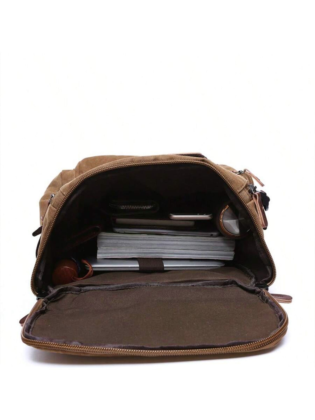 Men’s Canvas Backpack – Large Capacity Laptop Bag for Travel, Work & Casual Use