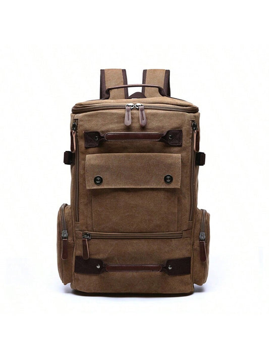 Men’s Canvas Backpack – Large Capacity Laptop Bag for Travel, Work & Casual Use
