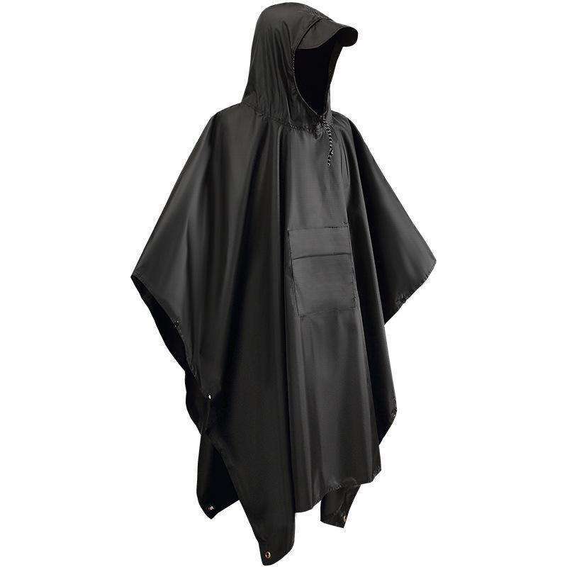 3-in-1 Multifunctional Tactical Rain Poncho for Adults | Waterproof & Breathable | Cycling, Hiking, Camping, and Outdoor Use