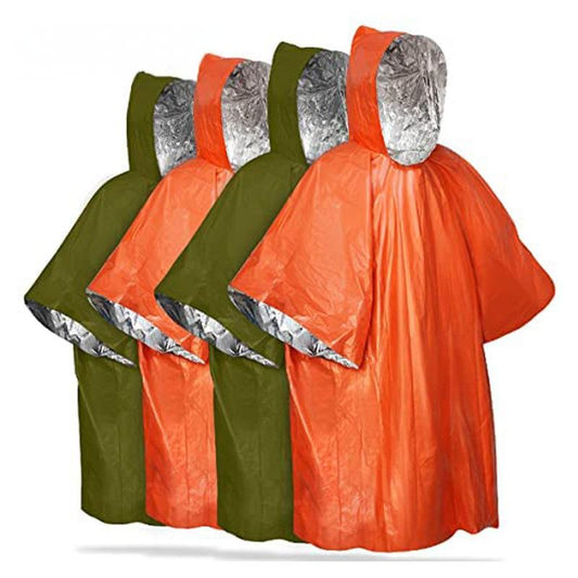 Multi-Purpose Emergency Raincoat – Lightweight Reflective Windproof Poncho for Outdoor Adventures