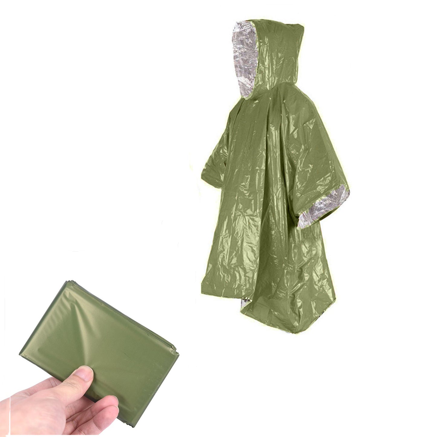 Multi-Purpose Emergency Raincoat – Lightweight Reflective Windproof Poncho for Outdoor Adventures