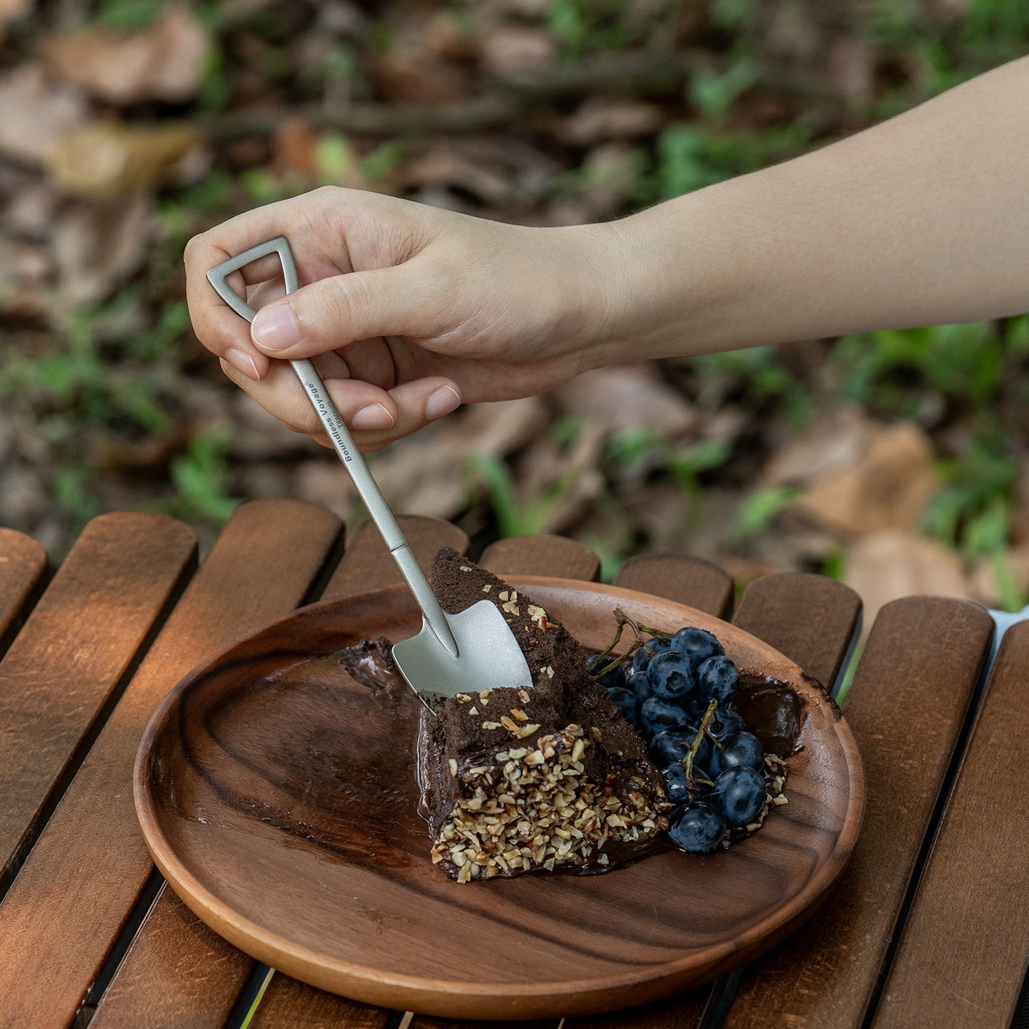 Boundless Voyage Mini Shovel-Shaped Titanium Spoon Creative Cute Dessert, Ice Cream, Fruit, Spoon Lightweight and Durable Tableware Outdoor Camping Home Used
