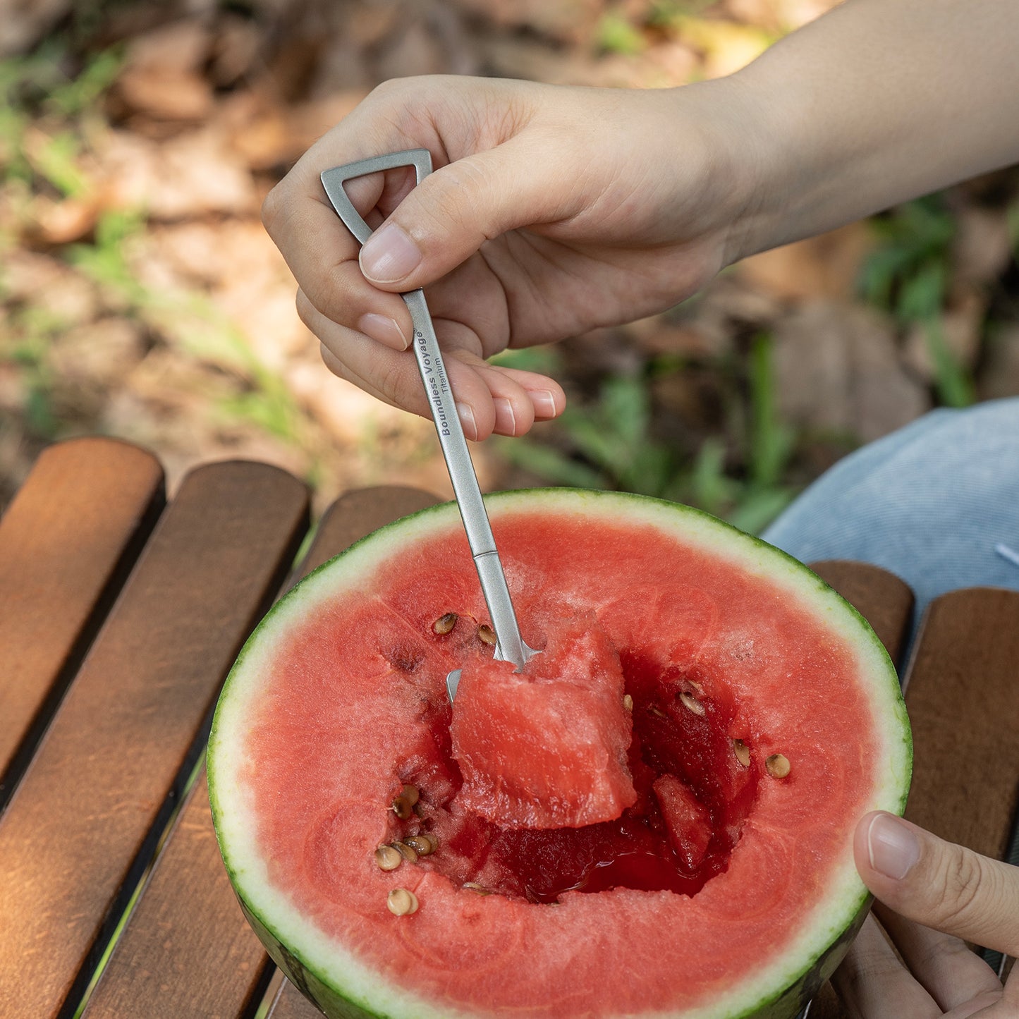 Boundless Voyage Mini Shovel-Shaped Titanium Spoon Creative Cute Dessert, Ice Cream, Fruit, Spoon Lightweight and Durable Tableware Outdoor Camping Home Used