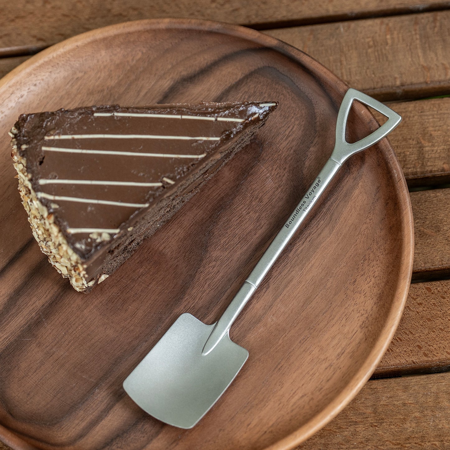 Boundless Voyage Mini Shovel-Shaped Titanium Spoon Creative Cute Dessert, Ice Cream, Fruit, Spoon Lightweight and Durable Tableware Outdoor Camping Home Used