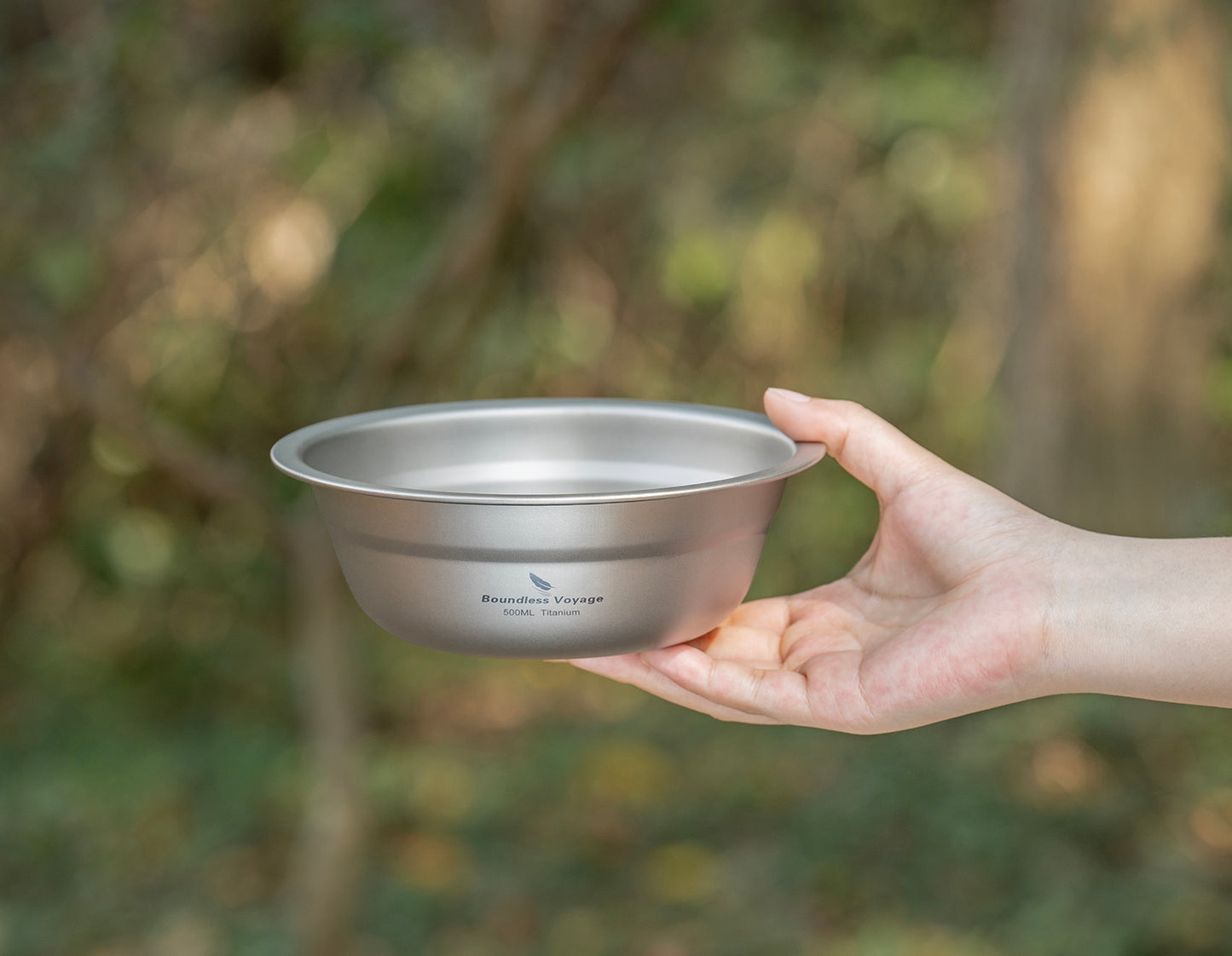 Boundless Voyage 500ml Titanium Bowl Rice Soup Salad Serving Bowl Ultralight Outdoor Camping Travel Durable Portable Tableware