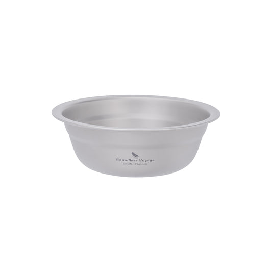 Boundless Voyage 500ml Titanium Bowl Rice Soup Salad Serving Bowl Ultralight Outdoor Camping Travel Durable Portable Tableware