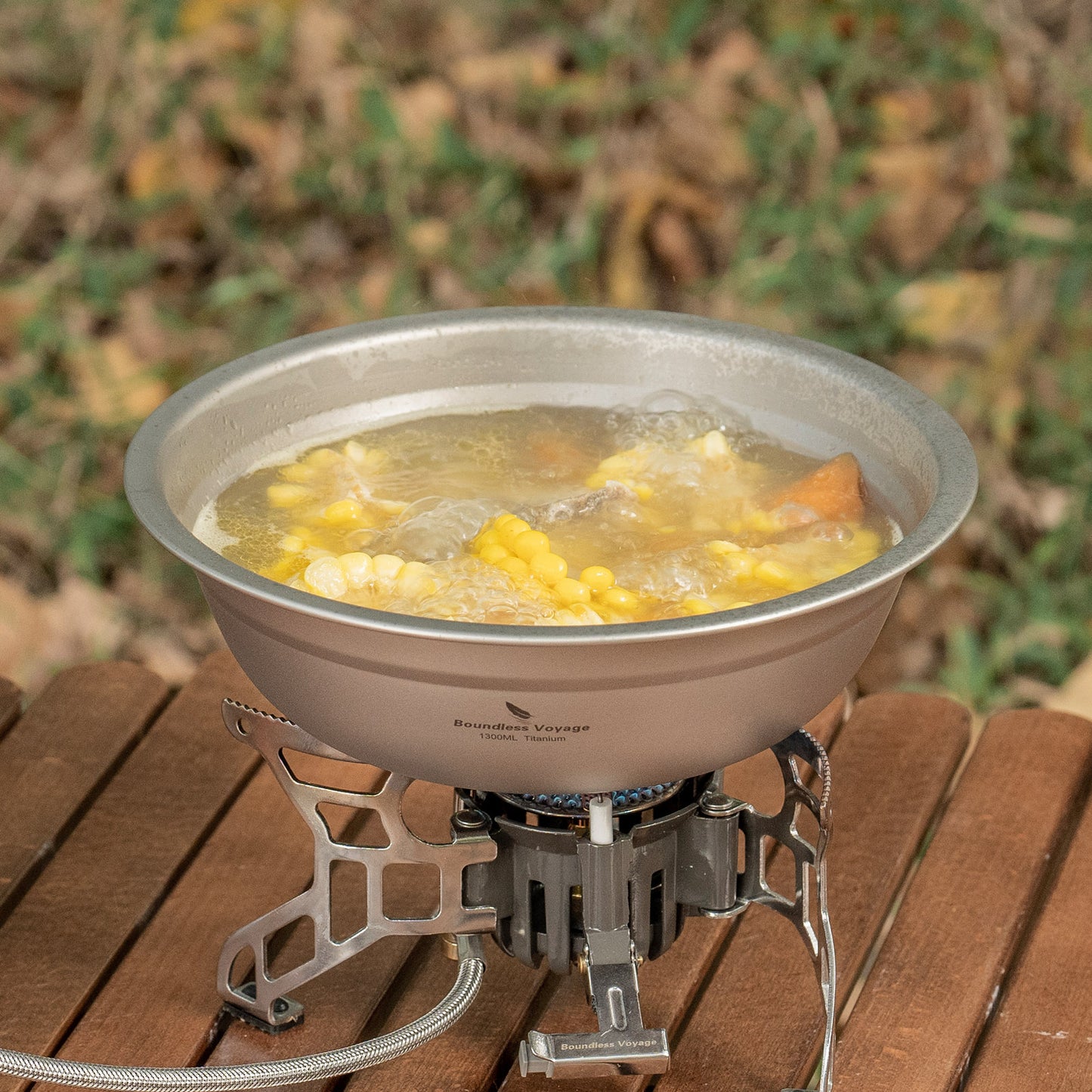Boundless Voyage 1300ml Titanium Bowl Rice Soup Salad Serving Bowl Ultralight Outdoor Camping Travel Durable Portable Tableware