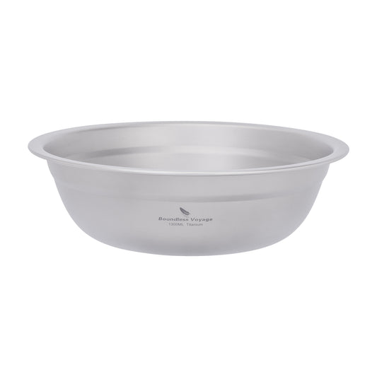 Boundless Voyage 1300ml Titanium Bowl Rice Soup Salad Serving Bowl Ultralight Outdoor Camping Travel Durable Portable Tableware
