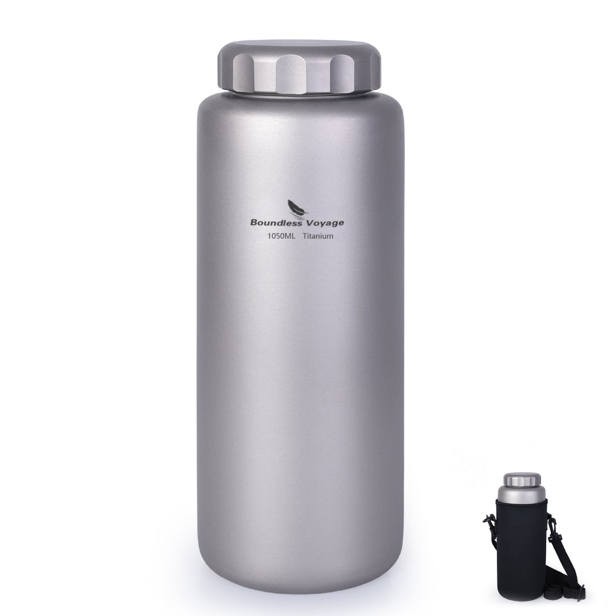 Boundless Voyage Titanium Water Bottle 1050ml For Outdoor Camping Hiking Lightweight Sport Bottle