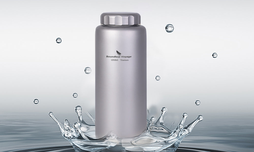 Boundless Voyage Titanium Water Bottle 1050ml For Outdoor Camping Hiking Lightweight Sport Bottle