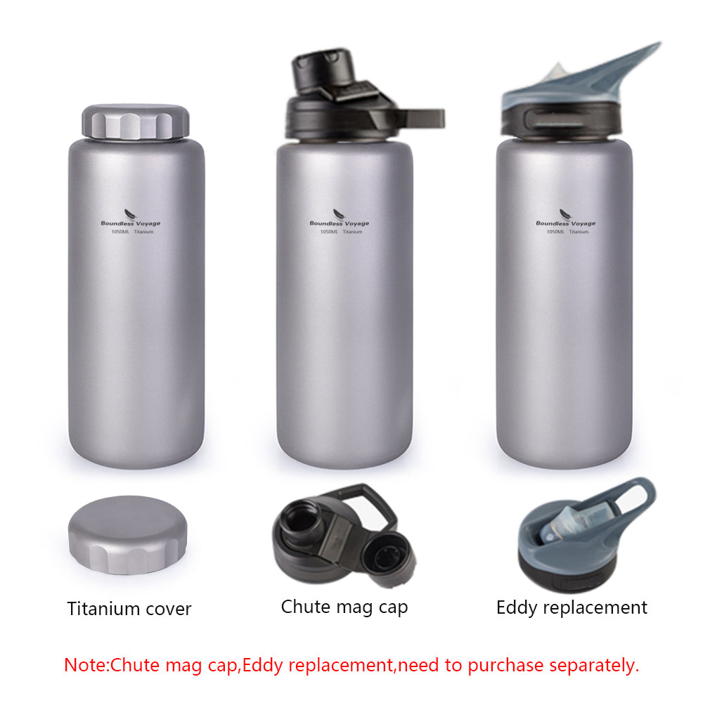 Boundless Voyage Titanium Water Bottle 1050ml For Outdoor Camping Hiking Lightweight Sport Bottle