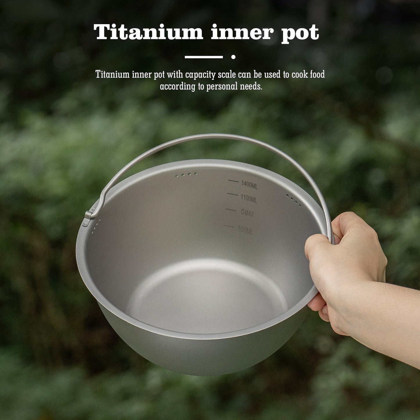 Boundless Voyage Titanium Camping Pot – Ultralight Multifunctional Outdoor Cooking Pot for Hiking & Travel