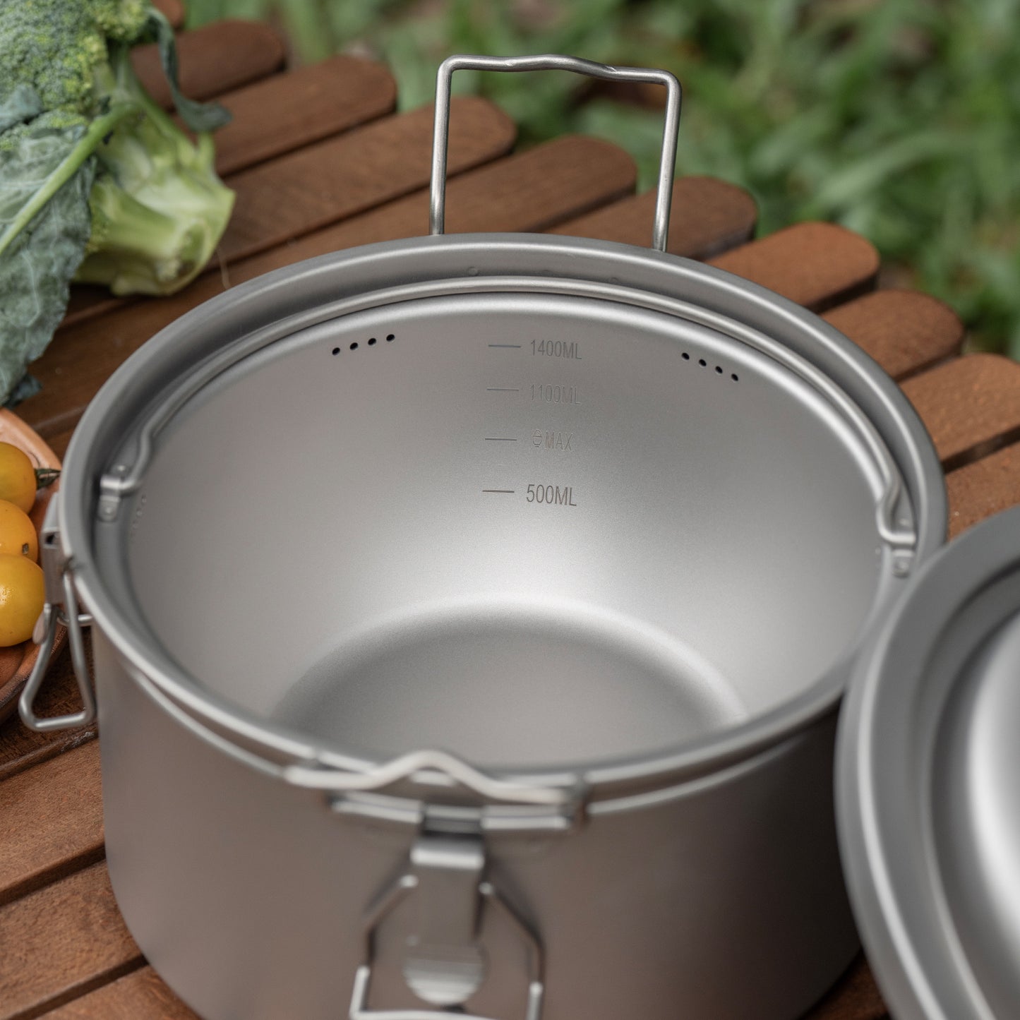 Boundless Voyage Titanium Camping Pot – Ultralight Multifunctional Outdoor Cooking Pot for Hiking & Travel