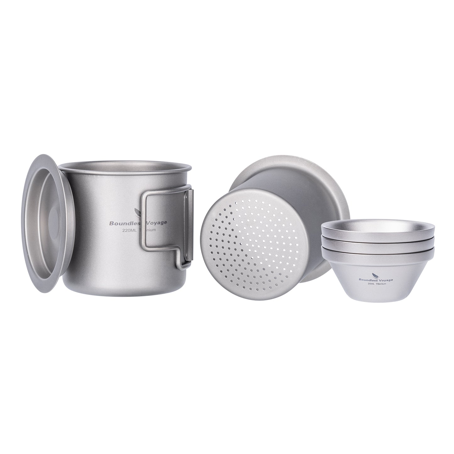 Boundless Voyage Camping Mug Titanium Tea Coffee Cup Lightweight Outdoor Travel Portable Drinkware