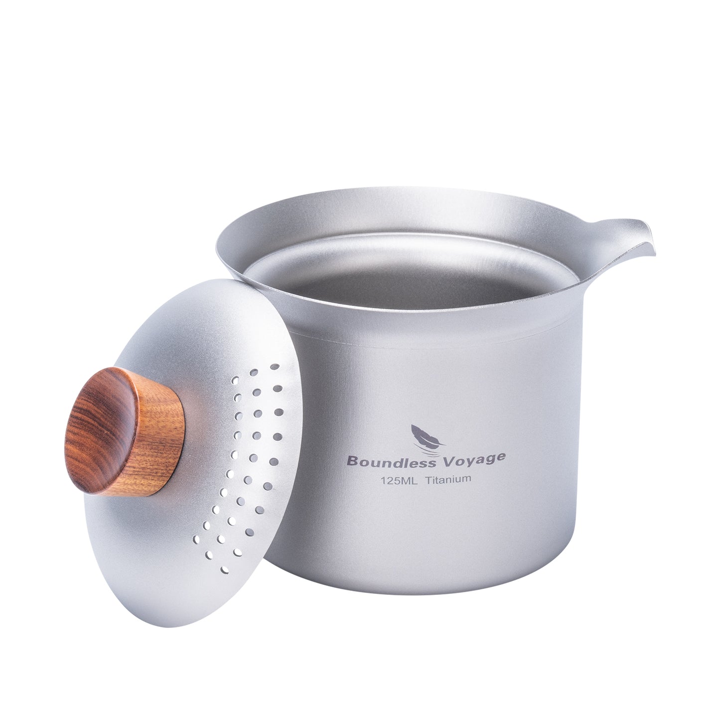Boundless Voyage Titanium Titanium Double-Layer Tea Maker Lightweight Outdoor Camping Portable Tea tea pot