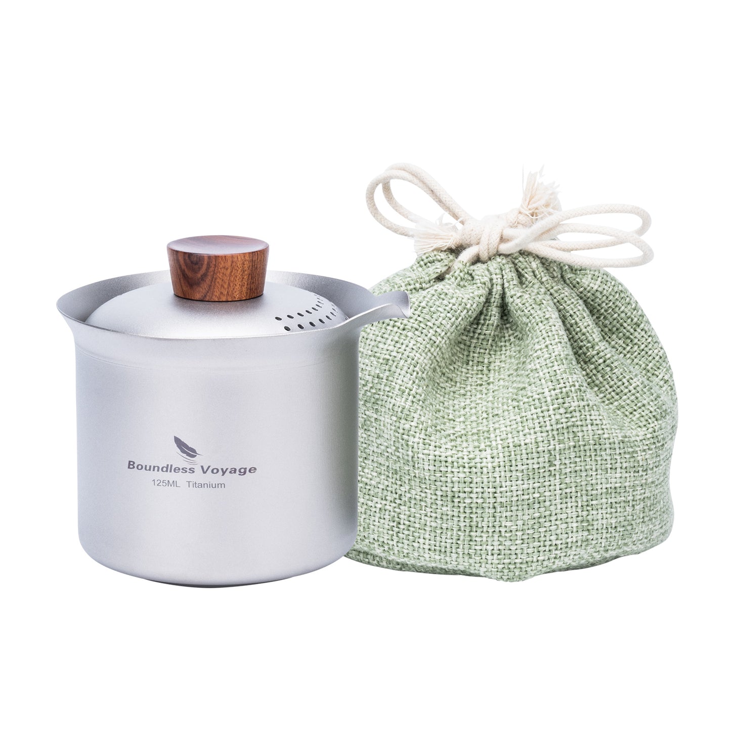 Boundless Voyage Titanium Titanium Double-Layer Tea Maker Lightweight Outdoor Camping Portable Tea tea pot
