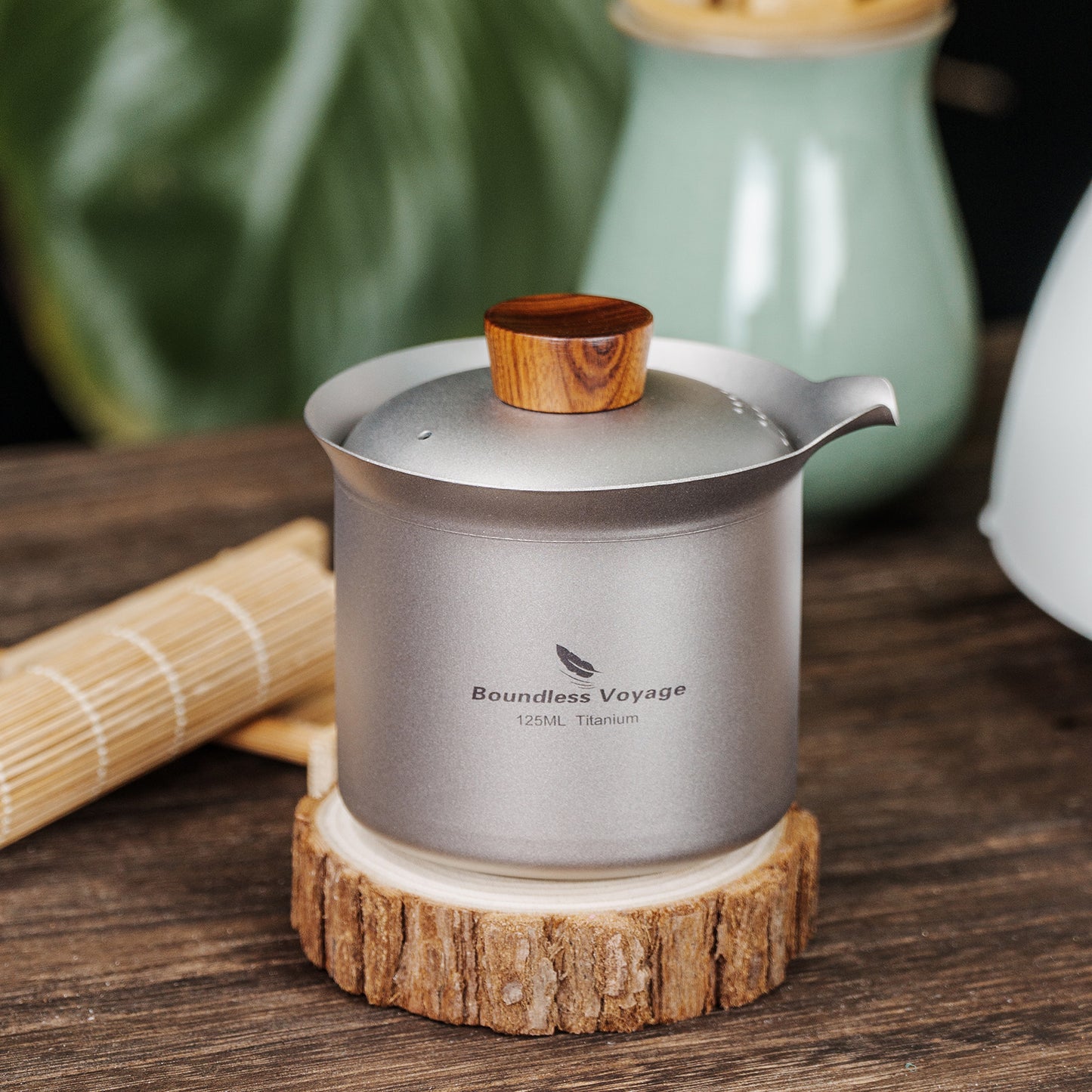 Boundless Voyage Titanium Titanium Double-Layer Tea Maker Lightweight Outdoor Camping Portable Tea tea pot
