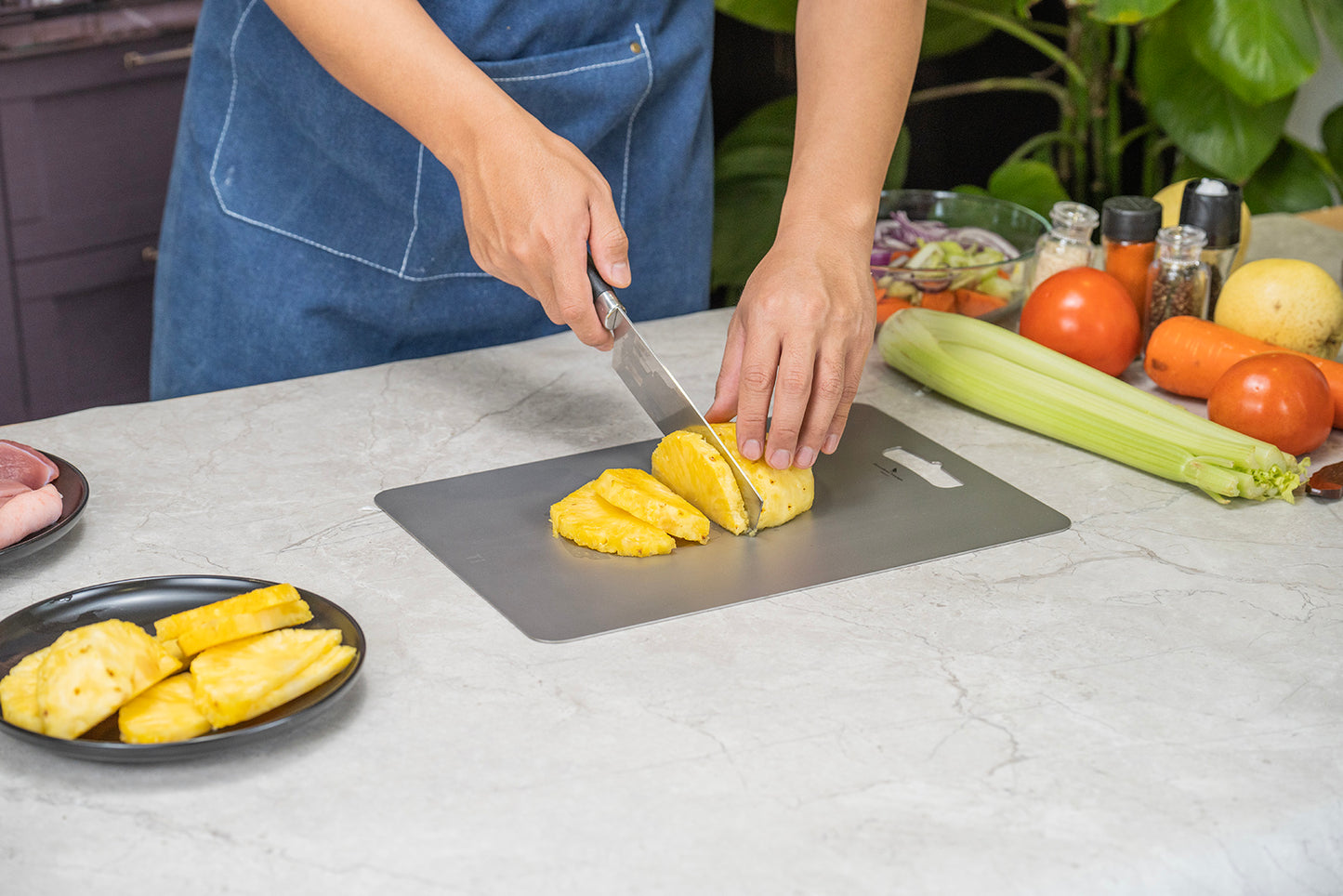 Boundless Voyage Titanium Cutting Board Home Outdoor Camping Fruits Vegetable Meat Chopping Block Cutting Board