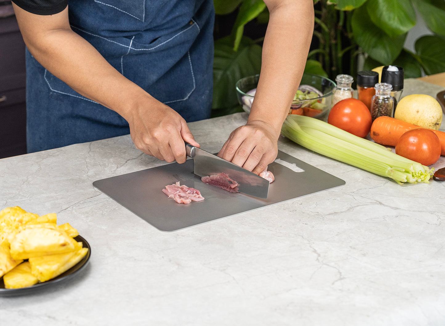 Boundless Voyage Titanium Cutting Board Home Outdoor Camping Fruits Vegetable Meat Chopping Block Cutting Board