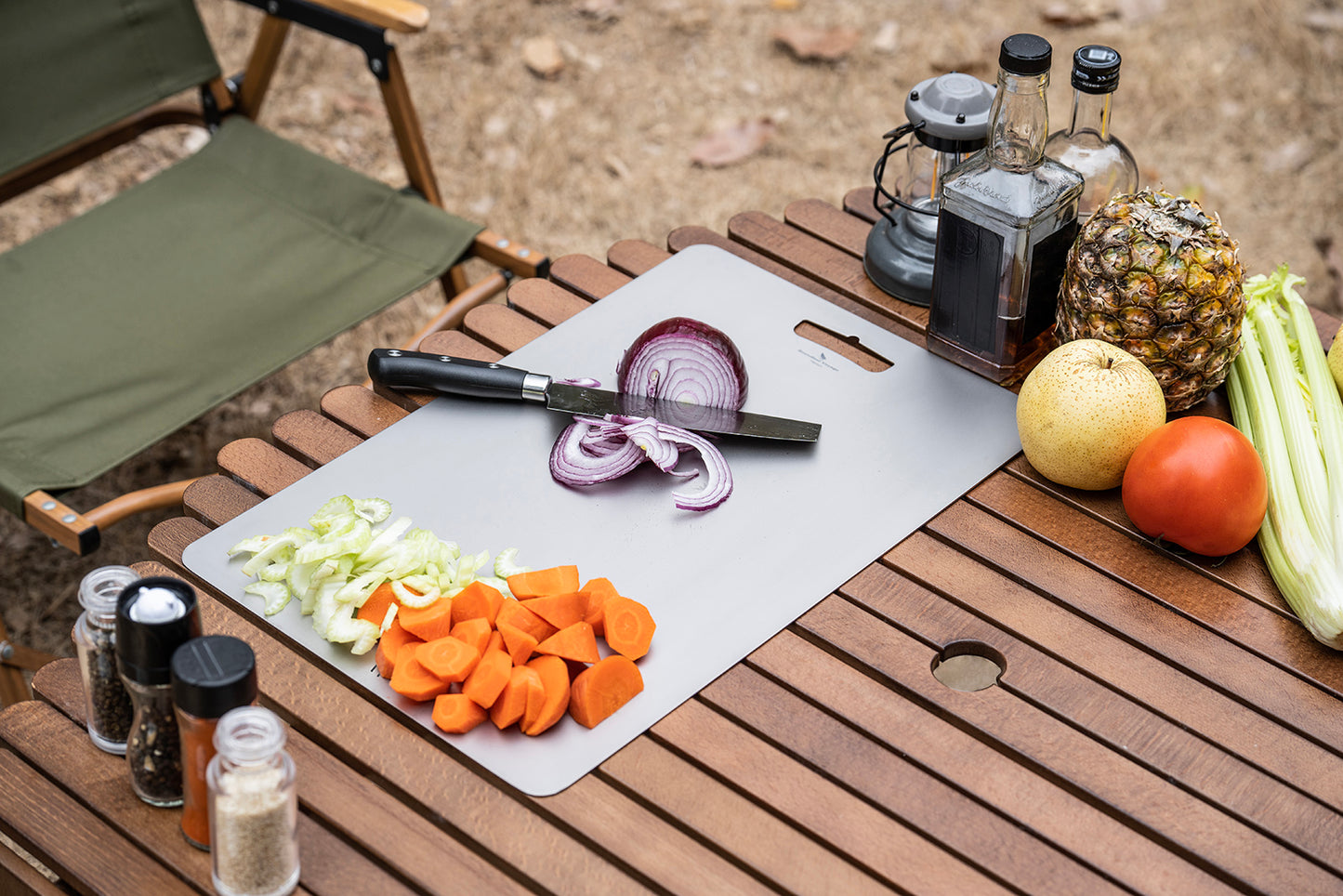 Boundless Voyage Titanium Cutting Board Home Outdoor Camping Fruits Vegetable Meat Chopping Block Cutting Board