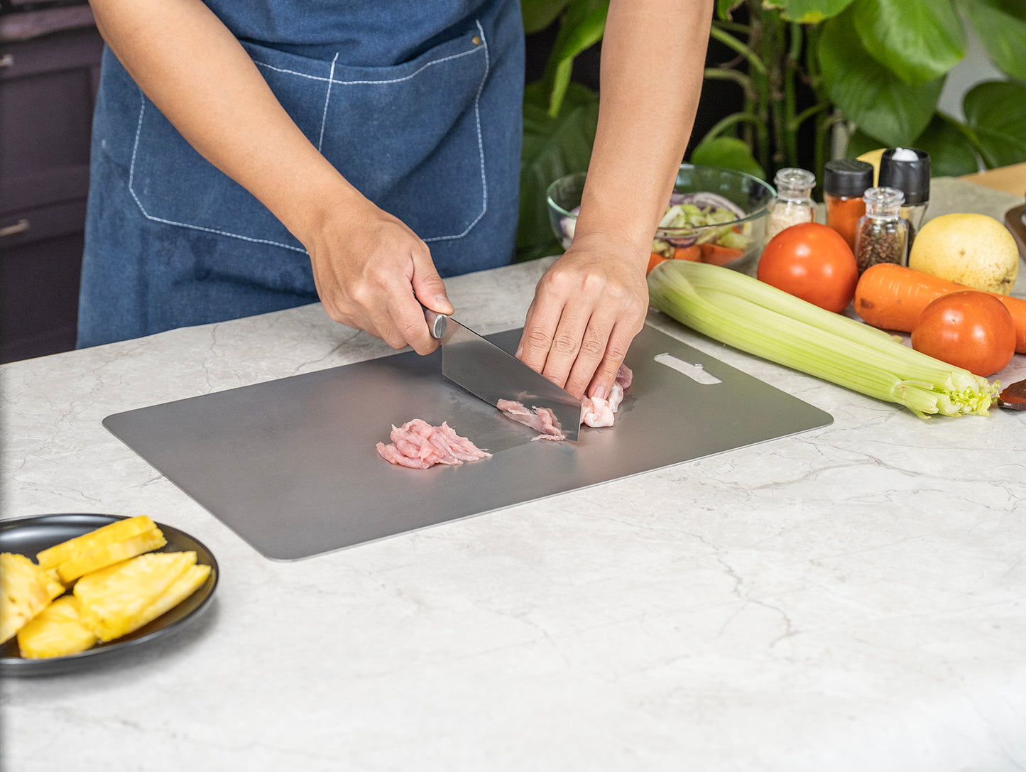 Boundless Voyage Titanium Cutting Board Home Outdoor Camping Fruits Vegetable Meat Chopping Block Cutting Board