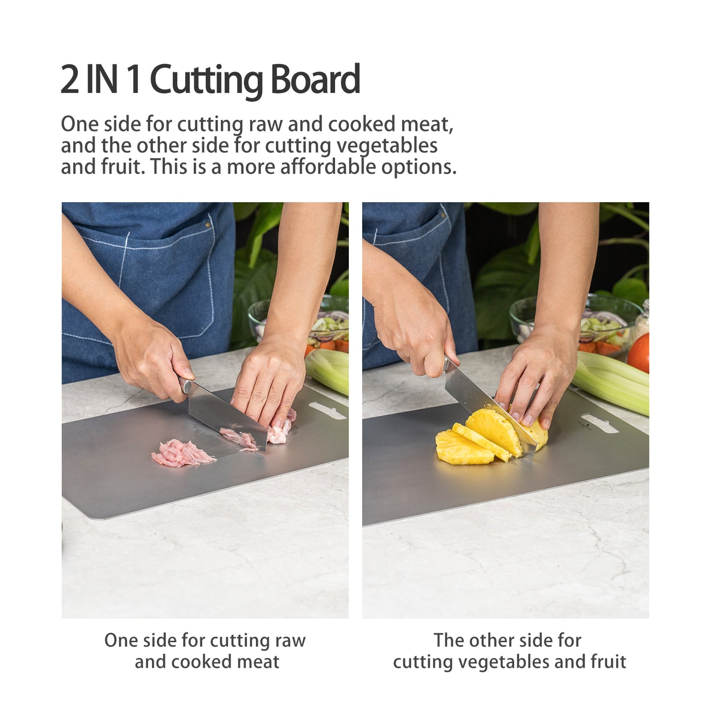 Boundless Voyage Titanium Cutting Board Home Outdoor Camping Fruits Vegetable Meat Chopping Block Cutting Board