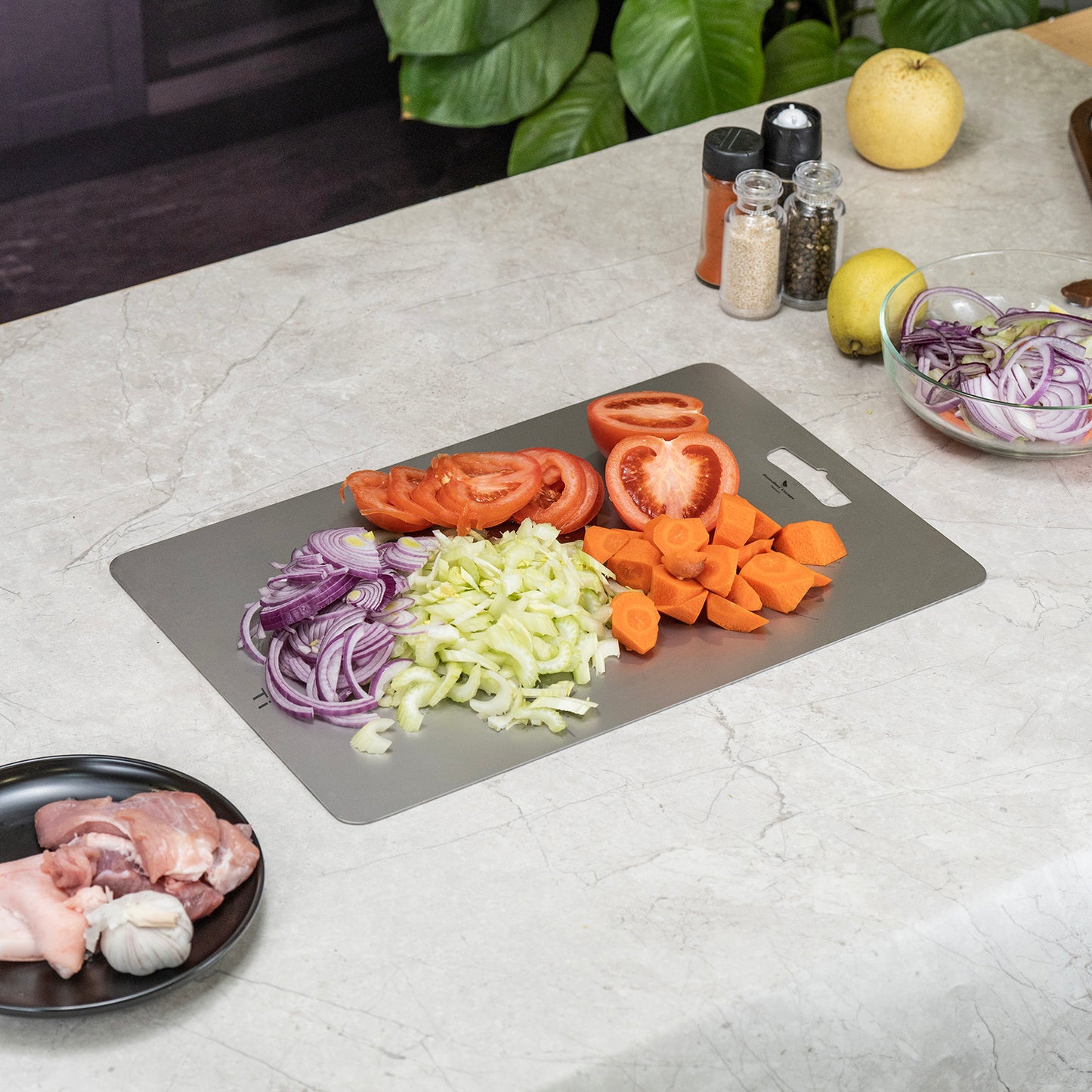 Boundless Voyage Titanium Cutting Board Home Outdoor Camping Fruits Vegetable Meat Chopping Block Cutting Board