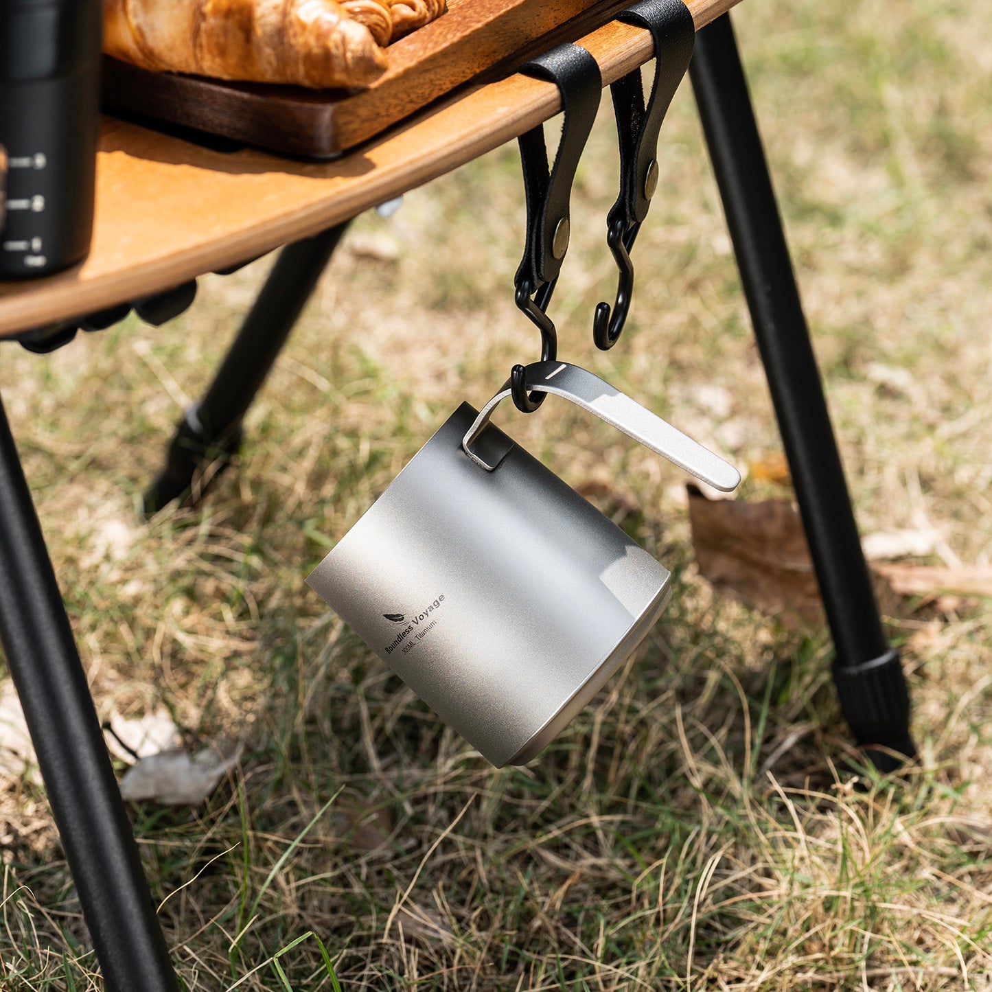 Boundless Voyage Titanium Portable Pour-over Coffee Set 300ml Coffee Mug with Detachable Dripper Outdoor Camping Coffee Maker