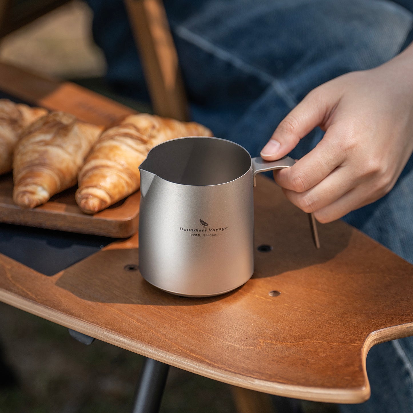 Boundless Voyage Titanium Portable Pour-over Coffee Set 300ml Coffee Mug with Detachable Dripper Outdoor Camping Coffee Maker