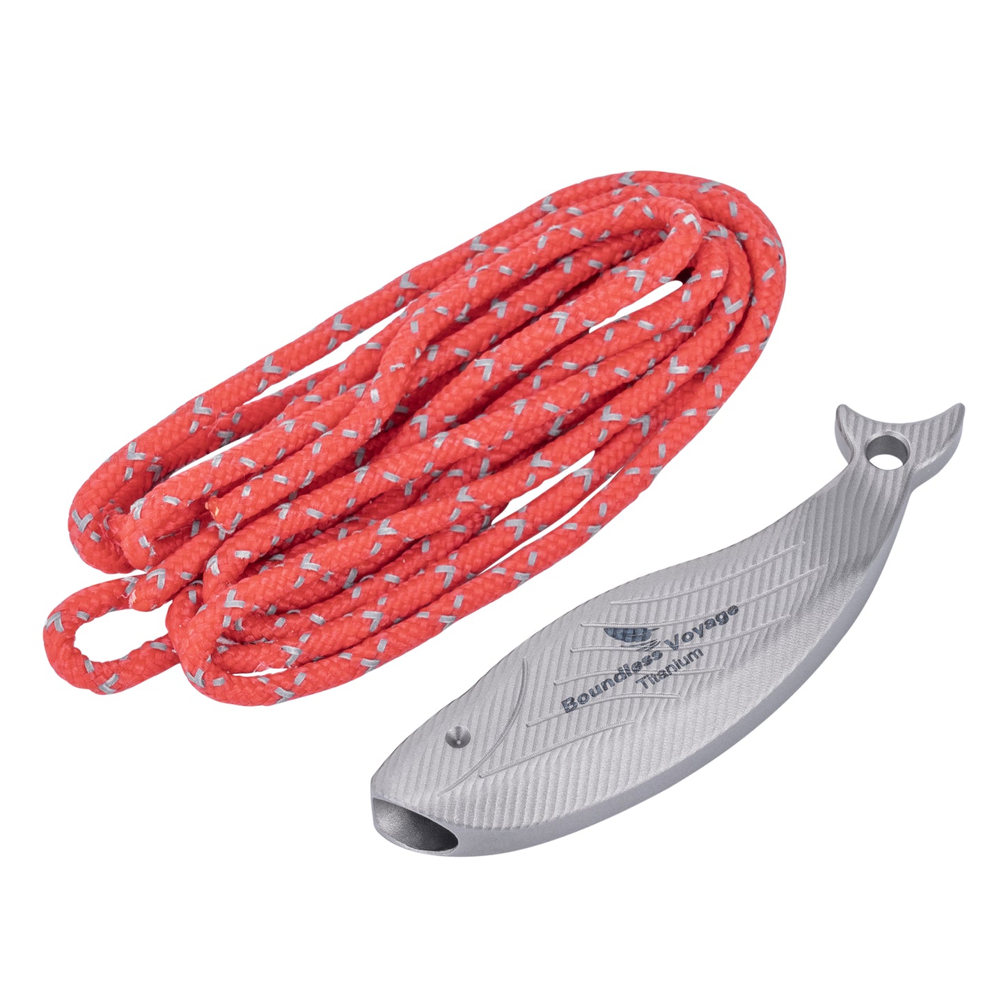 Boundless Voyage 120dB Titanium Survival Whistle Compact Emergency Safety Whistle Ultra-Light & Anti-Corrosion Rust-Proof Whistles for Outdoor, Hiking, Camping & Rescue