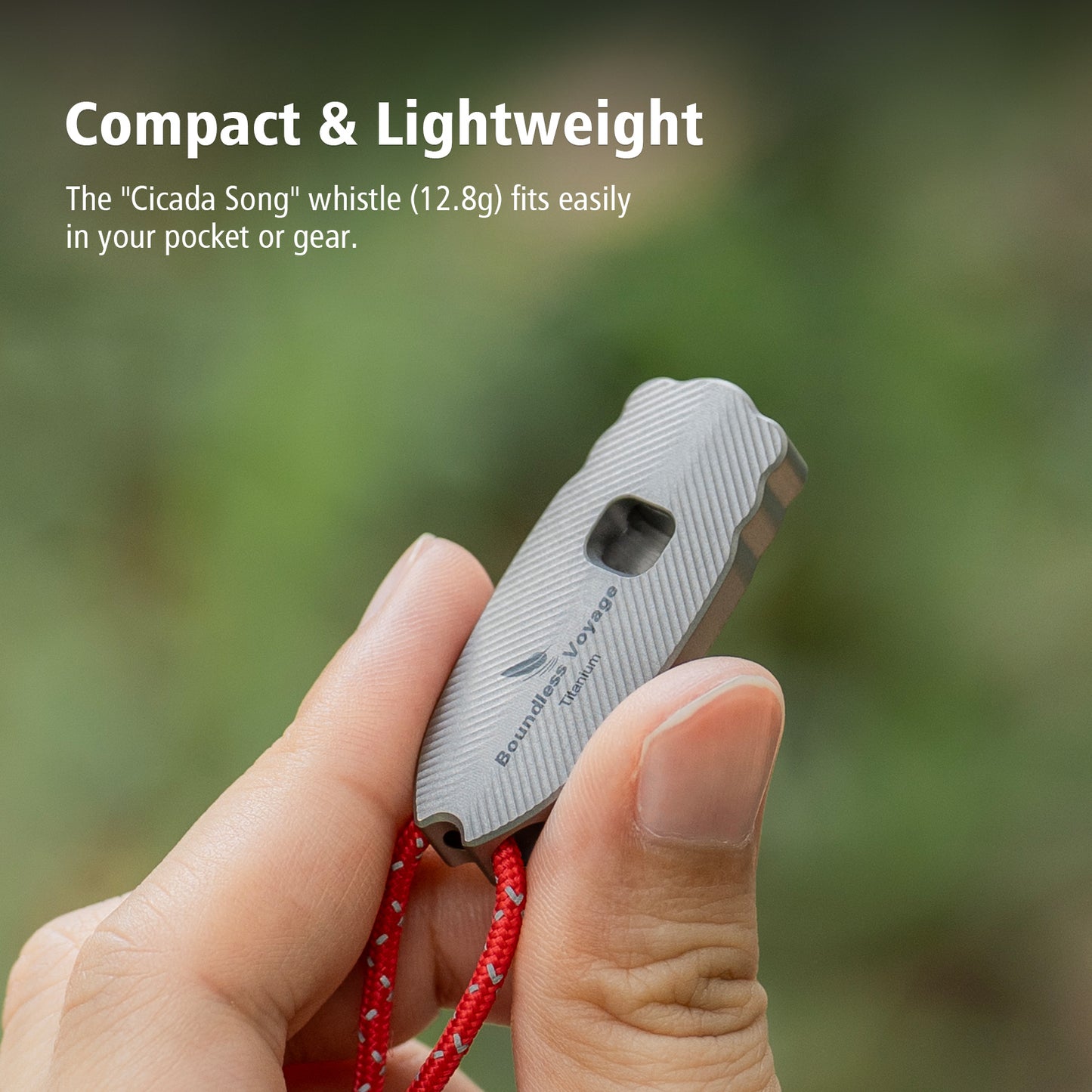 Boundless Voyage 120dB Titanium Survival Whistle Compact Emergency Safety Whistle Ultra-Light & Anti-Corrosion Rust-Proof Whistles for Outdoor, Hiking, Camping & Rescue