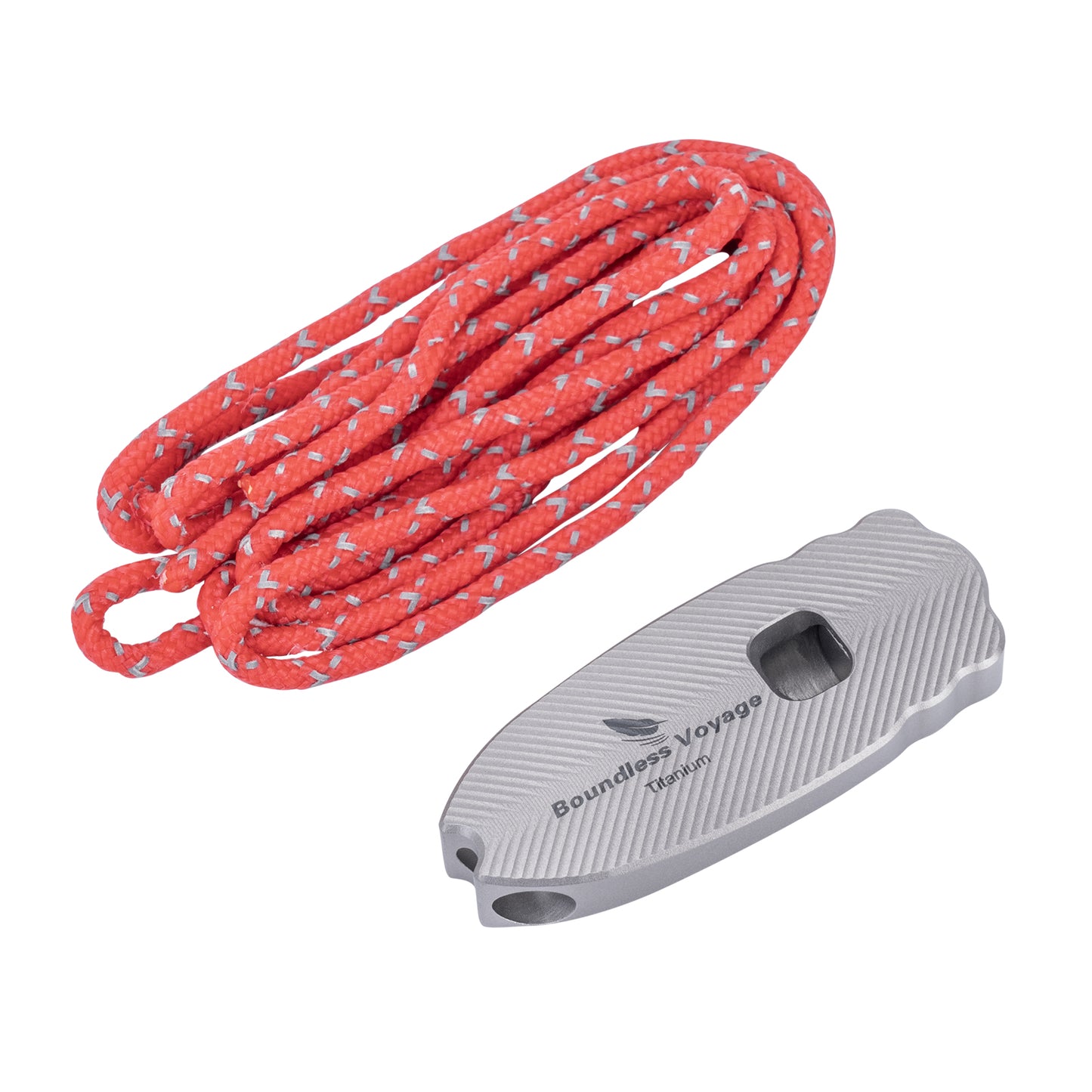 Boundless Voyage 120dB Titanium Survival Whistle Compact Emergency Safety Whistle Ultra-Light & Anti-Corrosion Rust-Proof Whistles for Outdoor, Hiking, Camping & Rescue
