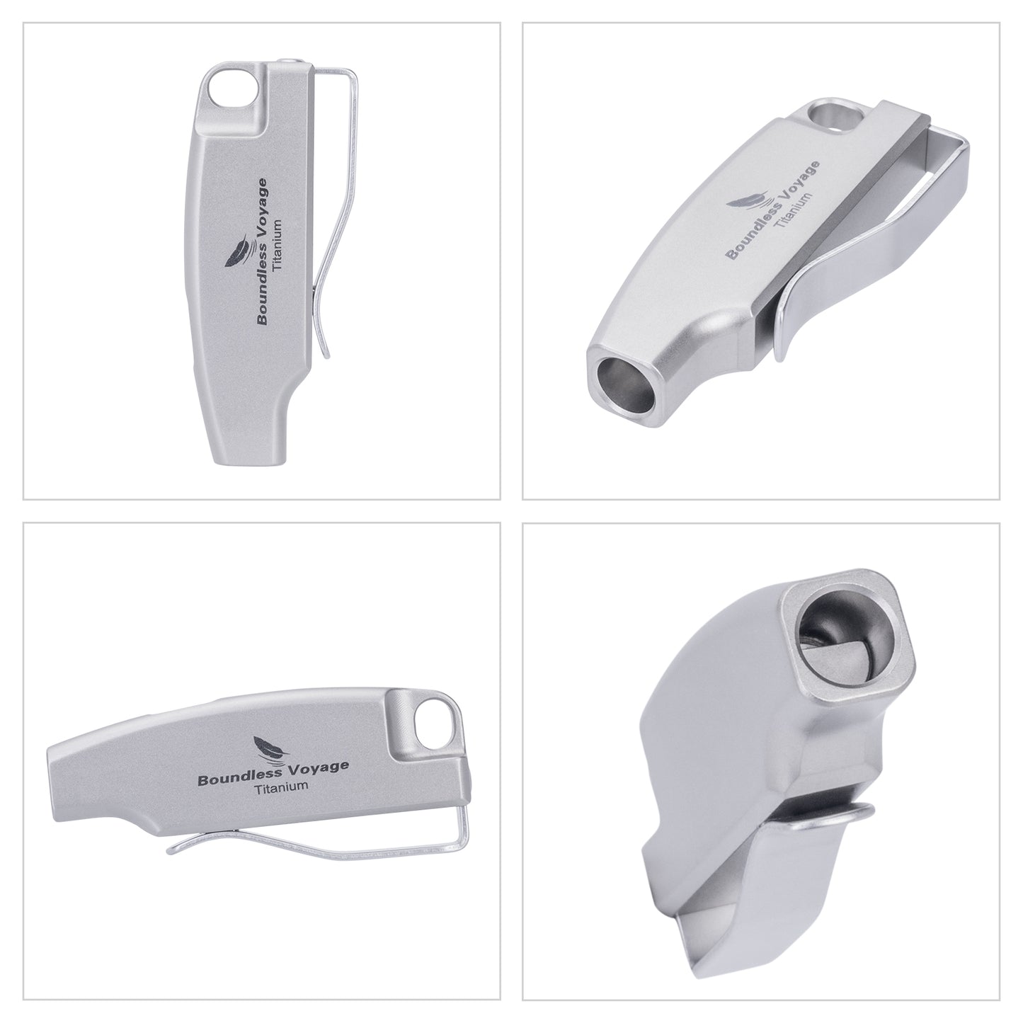 Boundless Voyage 120dB Titanium Survival Whistle Compact Emergency Safety Whistle Ultra-Light & Anti-Corrosion Rust-Proof Whistles for Outdoor, Hiking, Camping & Rescue