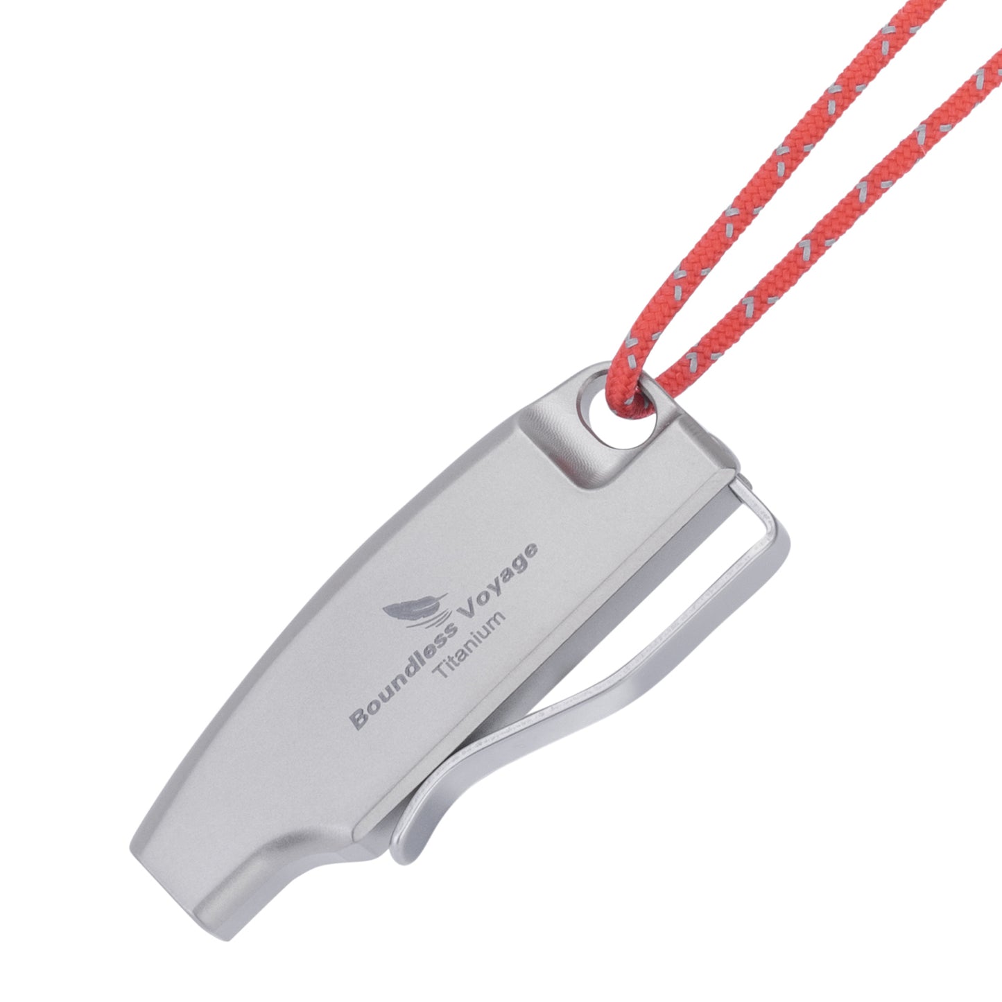 Boundless Voyage 120dB Titanium Survival Whistle Compact Emergency Safety Whistle Ultra-Light & Anti-Corrosion Rust-Proof Whistles for Outdoor, Hiking, Camping & Rescue