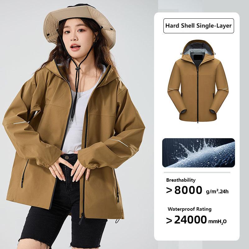 Unisex Lightweight Hard Shell Jacket – Windproof & Waterproof for Hiking, Trekking & Outdoor