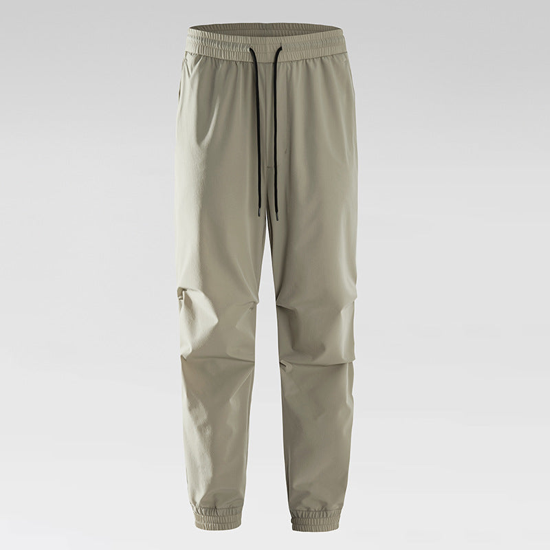 Unisex Summer Quick-Dry Joggers – Loose Fit, Long Pants for Outdoor Hiking & Casual Wear, Drawstring Cuffed Ankles