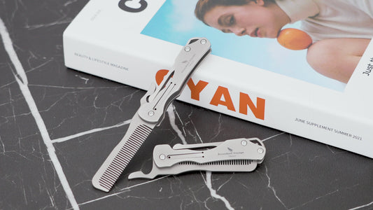 Outdoor Titanium Folding Comb – Lightweight EDC Survival & Self-Defense Gadget