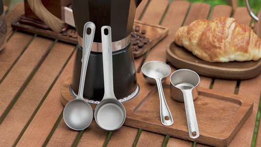 Boundless Voyage Titanium Coffee Scoop Ground Coffee and Beans Measuring Spoon Ice-cream Dessert Tea Sugar Spoon