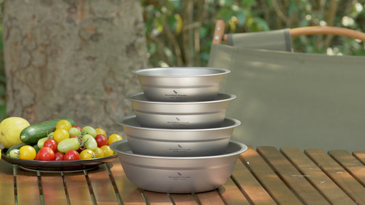 Boundless Voyage 1000ml Titanium Bowl Rice Soup Salad Serving Bowl Ultralight Outdoor Camping Travel Durable Portable Tableware