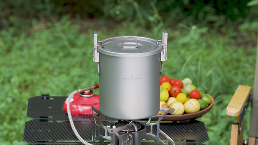 Boundless Voyage Pure Titanium Camping Pot – Ultralight Cookware for Outdoor, Hiking & Travel